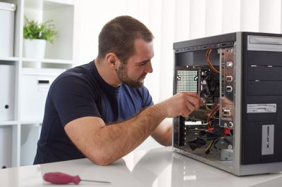 Technician Performing Installation